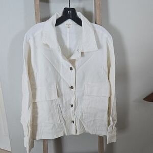 Cost Plus World Market Off-White Utility Jacket